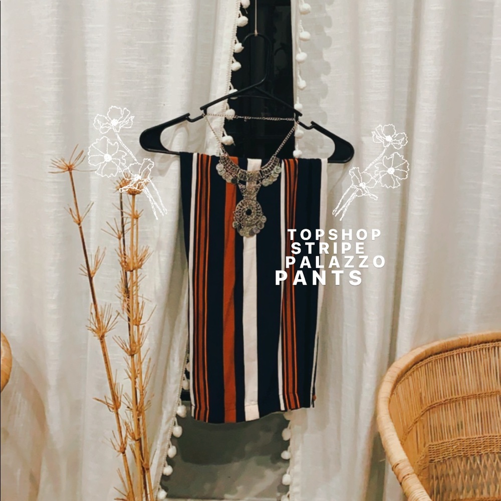 • TopShop • Stripe Palazzo Pants •
